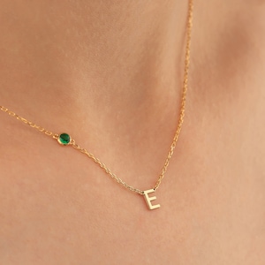 Letter Birthstone Necklace