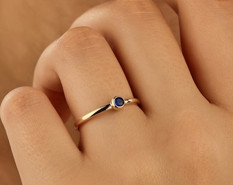 Birthstone Mother's Ring, Dainty Birthstone Ring, Personalized Birthstone Jewelry, Family Birthstone Ring,  Birthday Gift, Christmas Gift,