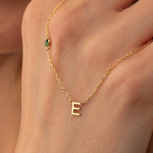 Letter Birthstone Necklace