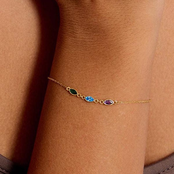 Tiny Birthstone Bracelet ,Dainty Birthstone Bracelet,Mother's Bracelet,Personalized Birthstone Bracelet,Birthday Gift,Christmas Gift