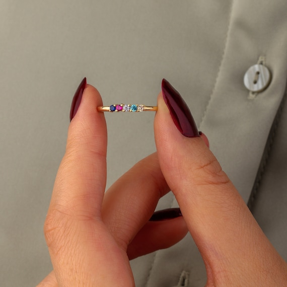 Jared stackable birthstone rings discount