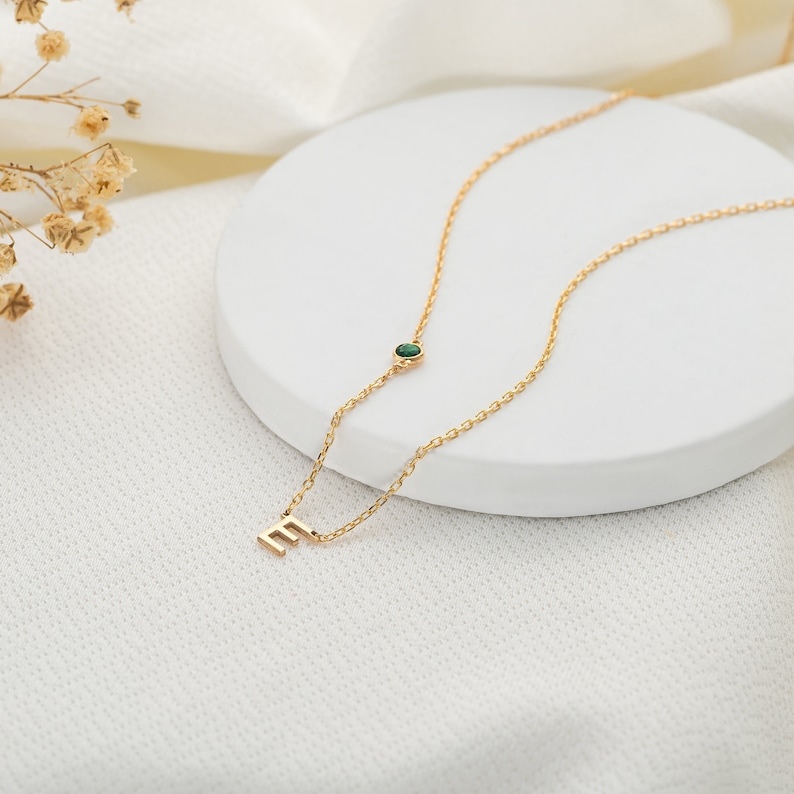 Letter Birthstone Necklace