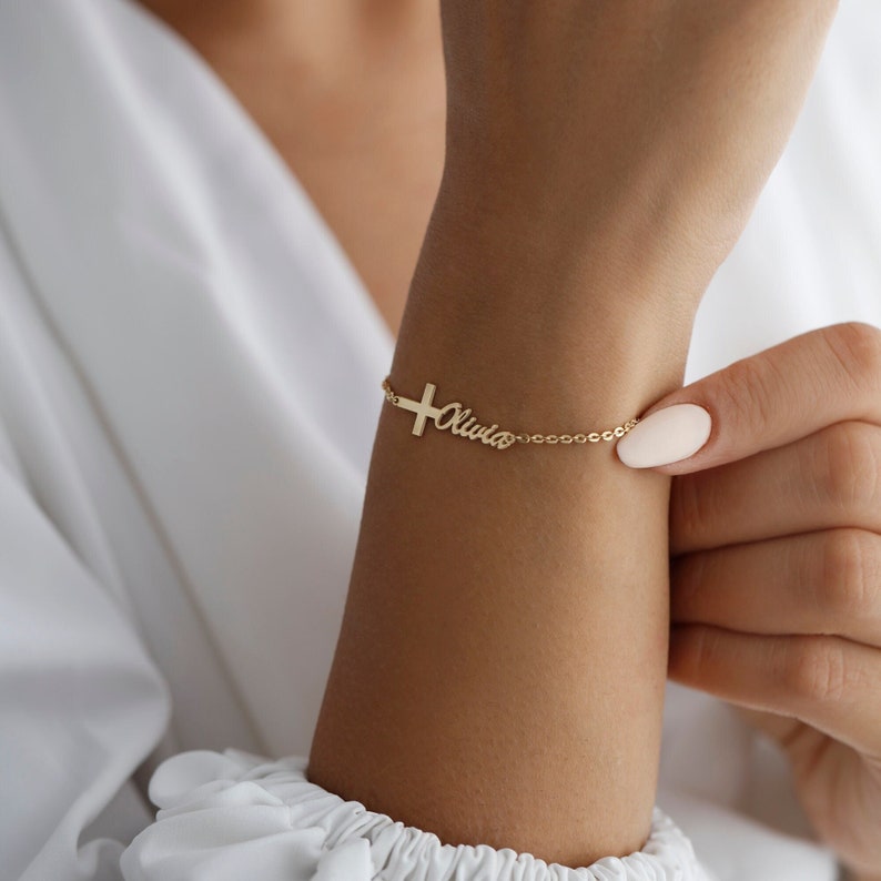 Cross Name Bracelet