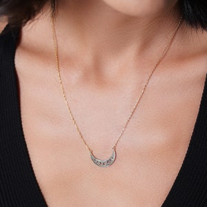 Santore Jewelry Crescent Moon Phase Necklace