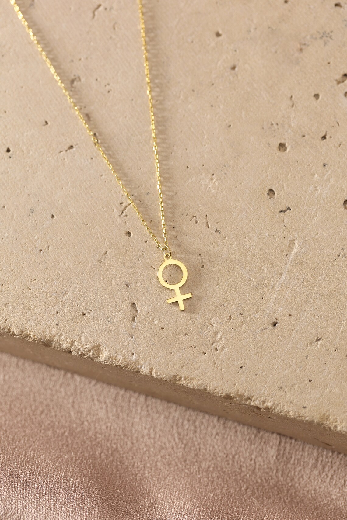 Feminist Necklace Female Symbol Necklace Venus Necklace Etsy