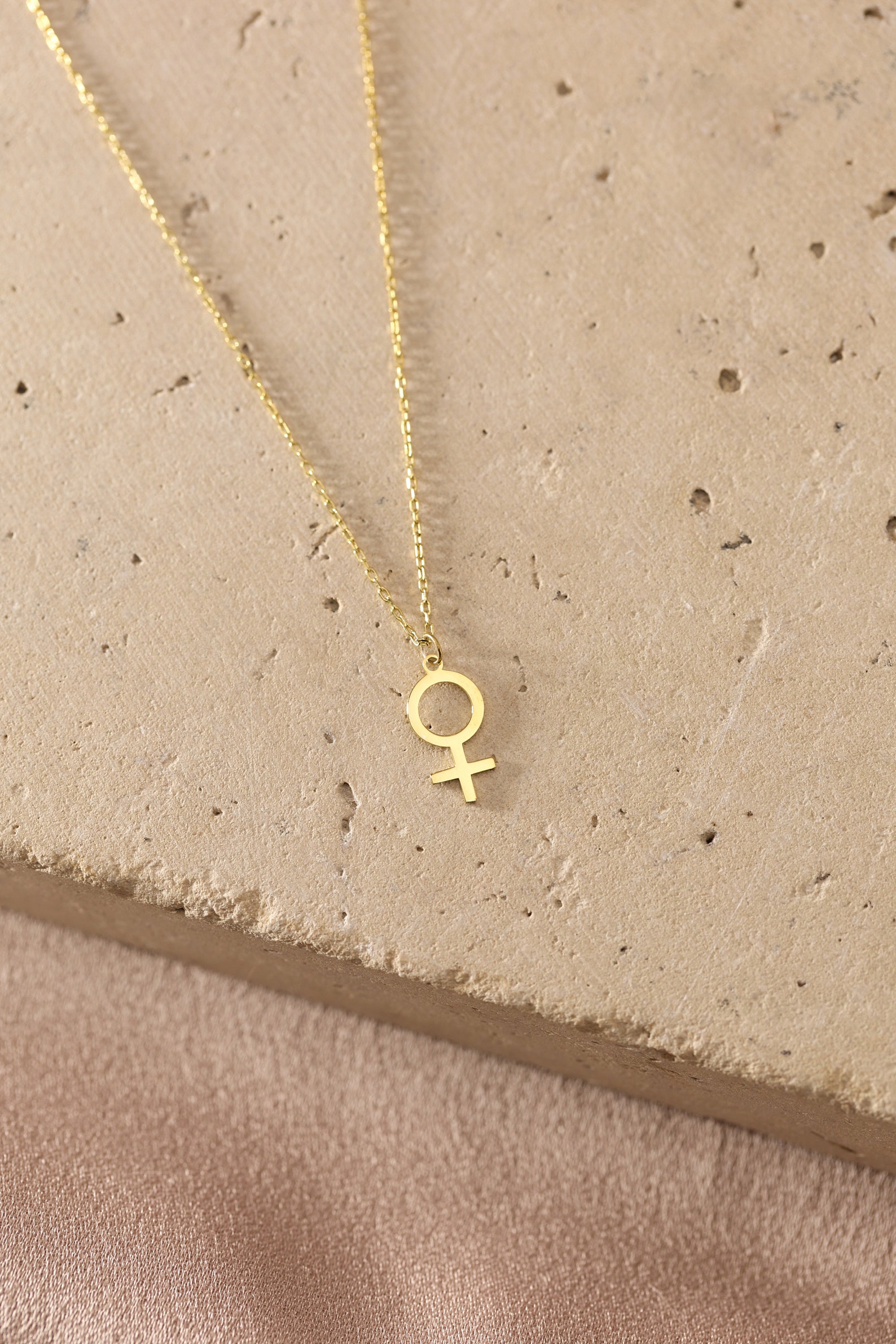 Feminist Necklace Female Symbol Necklace Venus Necklace Etsy