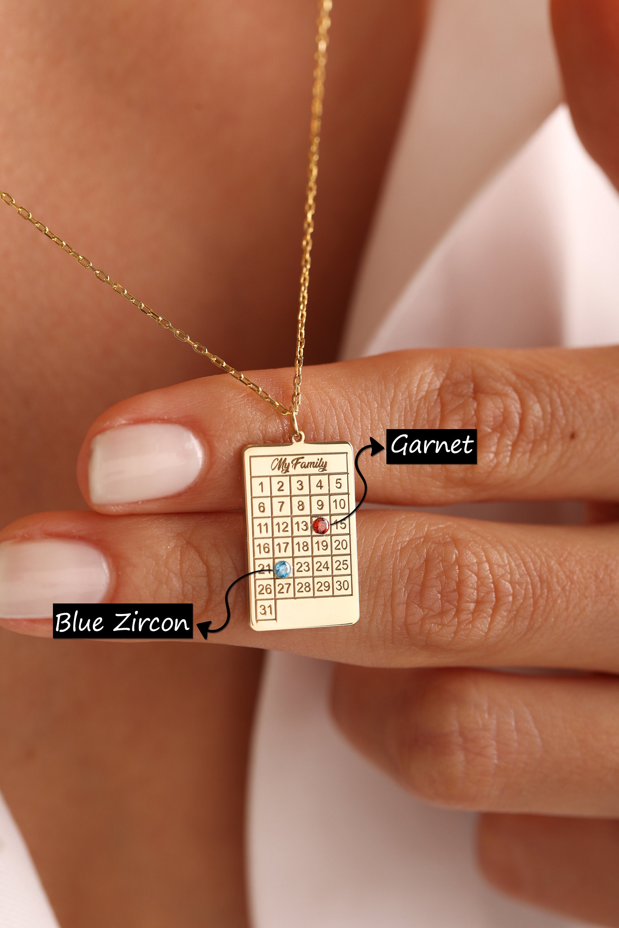 Calendar Necklace