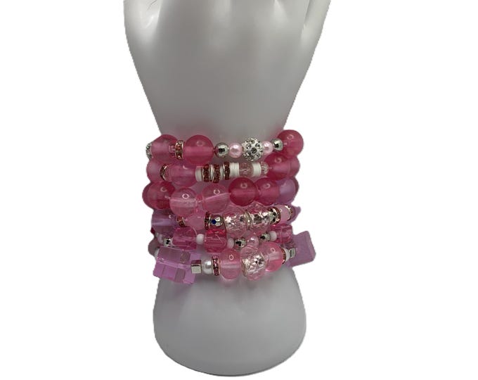 Stretchy "Pretty in Pink" Bracelets