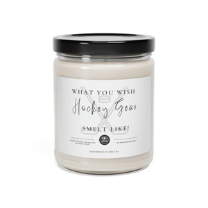 Hockey Themed Candle: Vegan Soy Coconut Wax, 50 Hour Burn image 3