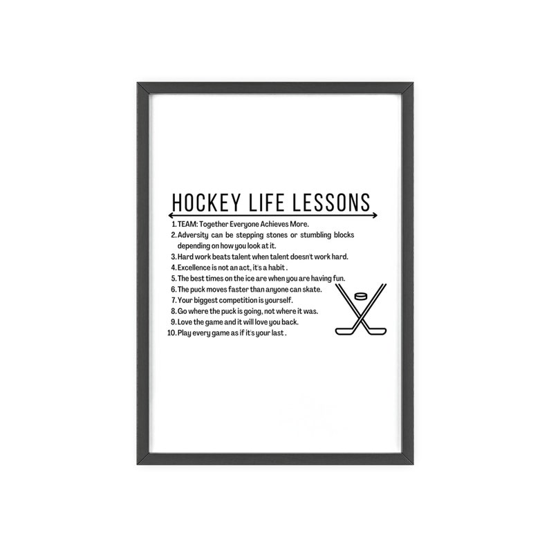 Hockey Poster Hockey Kids Wall Art Ice Hockey Athlete Kids Etsy
