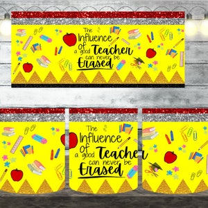 Digitale Lehrer 300dpi 11oz, 12oz & 15oz Tasse Wrap/Becher Sublimation/digitale Tasse/Becher Vorlage/Schule/Schüler/Apfel/Büroklammer/Bleistift