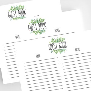 Printable Wedding Guest Book Pages/wedding Guest Book/guest Book ...
