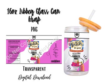 Digital Bitch 16oz Libbey Glass Can Tumbler Sublimation Design - Design Digital Download PNG/Adult/Cuss/Fruits/Fragrance/Air Freshener/Hoe