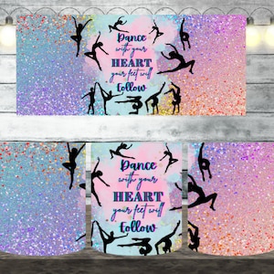 Digital Dance 300dpi 11oz, 12oz & 15oz Mug Wrap/Mug Sublimation/Digital Mug File/Mug Template/Gymnastics/Glitter