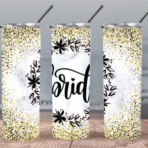 Black and Gold Bride 300dpi 20oz STRAIGHT Skinny Tumbler Wrap/Future Bride Wedding 20oz/30oz Sublimation/Mrs. Minimalist Digital 20oz Tumble