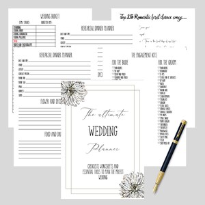 Wedding planner printable/Printable wedding planner kit/Wedding binder template/ Wedding planning book/wedding planner organizer/Wedding PDF
