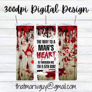 Digitala 4:e och 5:e revben 300 dpi 20oz RAK Smal Tumbler Wrap/30oz Sublimering/Digital 20oz Tumbler/Blodig/Skräck/Brott/Mördare/Halloween