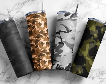 Camo 300dpi 20oz STRAIGHT Skinny Tumbler Wrap/20oz Tumbler Sublimation/Digital 20oz Tumbler /Waterslides/Printable Vinyl