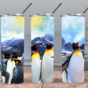 Penguins 300dpi 20oz STRAIGHT Skinny Tumbler Wrap/30oz Tumbler Sublimation/Digital 20oz 30oz Tumbler/Snow/Nature/Ape/Animal/Winter/Fish