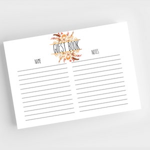 Printable Wedding Guest Book Pages/wedding Guest Book/guest Book ...