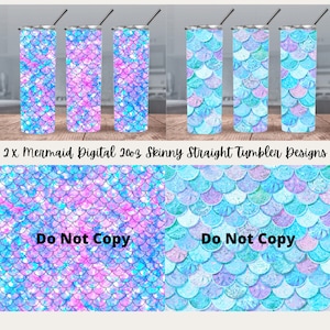 Mermaid scales 300dpi 20oz STRAIGHT Skinny Tumbler Wrap/Tumbler Sublimation/Digital 20oz Tumbler /Waterslides/Printable Vinyl