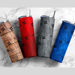 Bowling 300dpi 20oz STRAIGHT Skinny Tumbler Wrap/20oz Tumbler Sublimation/Digital 20oz Tumbler /Waterslides/Printable Vinyl