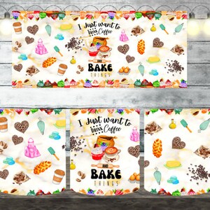 Digital Baking 300dpi 11oz, 12oz & 15oz Mug Wrap/Mug Sublimation/Digital Mug File/Mug Template/Cakes/Kitchen/Cupcakes/Baker