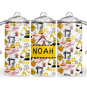 Digital Construction Boy 300dpi 12oz Kids Sippy cup Tumbler Wrap PNG/12oz Kids Sublimation/12oz Tumbler/Cute/Pattern/Customize/Personalize