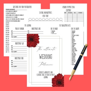 Wedding planner printable/Printable wedding planner kit/Wedding binder template/ Wedding planning book/wedding planner organizer/Wedding PDF