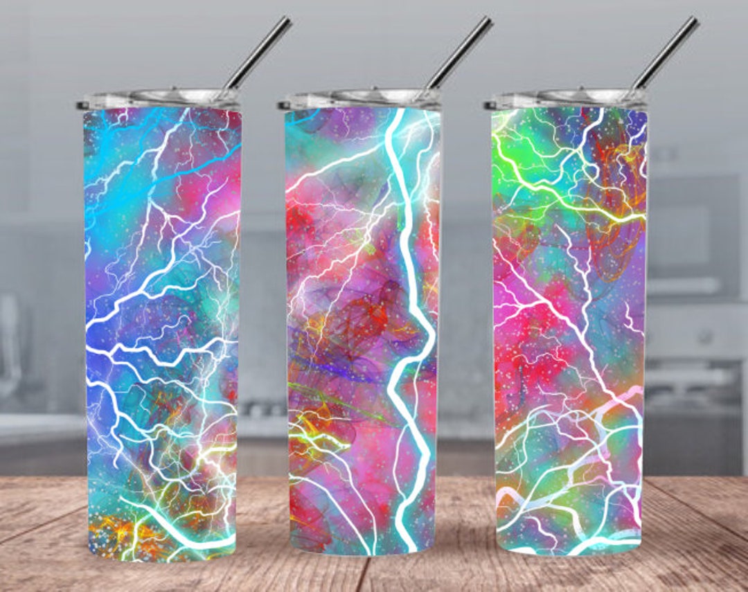 Lightning 300dpi 20oz STRAIGHT Skinny Tumbler Wrap/background 30oz