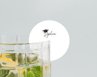graduation drink charms, custom name drink charm, drink charm, drink charms, graduation decor, class of 2023, congrats grad, custom