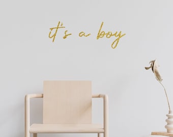its a boy banner, glitter banner, baby shower decor, baby shower banner, boy or girl, gender reveal banner, baby boy decor, mom to be