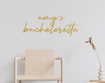 bachelorette banner, custom name banner, custom bachelorette banner, gold banner, glitter banner, bride to be banner, Bachelorette party