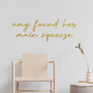 main squeeze banner, custom name banner, custom banner, bachelorette banner, bachelorette decor, party decor, glitter banner