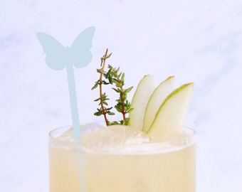 drink stirrer, butterfly drink stirrer, butterfly decor, stir stick, spring decor, butterfly party decor, birthday decor, baby shower decor