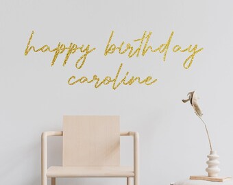 bannière d’anniversaire de nom personnalisé, bannière de paillettes, joyeux anniversaire, décor d’anniversaire, bannière de paillettes personnalisée, bannière d’anniversaire, nom personnalisé, bannières