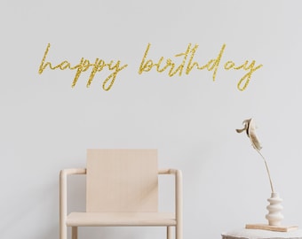 bannière de paillettes joyeux anniversaire, bannière de paillettes, bannière de joyeux anniversaire, décor d’anniversaire, bannière, bannière personnalisée, bannière d’or, décor de fête