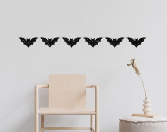 bat banner, halloween banner, glitter party banner, bat decor, halloween party decor, bats, glitter banner, mantle banner, spooky decor