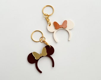 Llaveros de orejas de Minnie Mouse, llavero de Disney, llavero personalizado, orejas de Minnie, orejas de mickey, decoración de Disney, orejas de ratón, llavero, personalizado