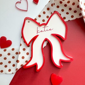 Valentinstag Geschenkanhänger, Schleifen Geschenkanhänger, Schleifen Anhänger, Haarschleife, Schleife, Schleife, Schleifen Anhänger, Taschenanhänger, Korbanhänger