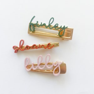 custom hair clip, custom name hair clip, gold hair clip, custom name, hair accessories, custom hair accessories, hair clip