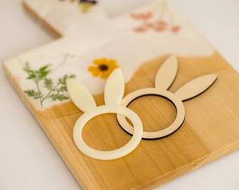 servilleteros, servilleteros de Pascua, orejas de conejo, servilleteros de orejas de conejo, decoración de Pascua, decoración de primavera, conejito de Pascua, ajustes de mesa
