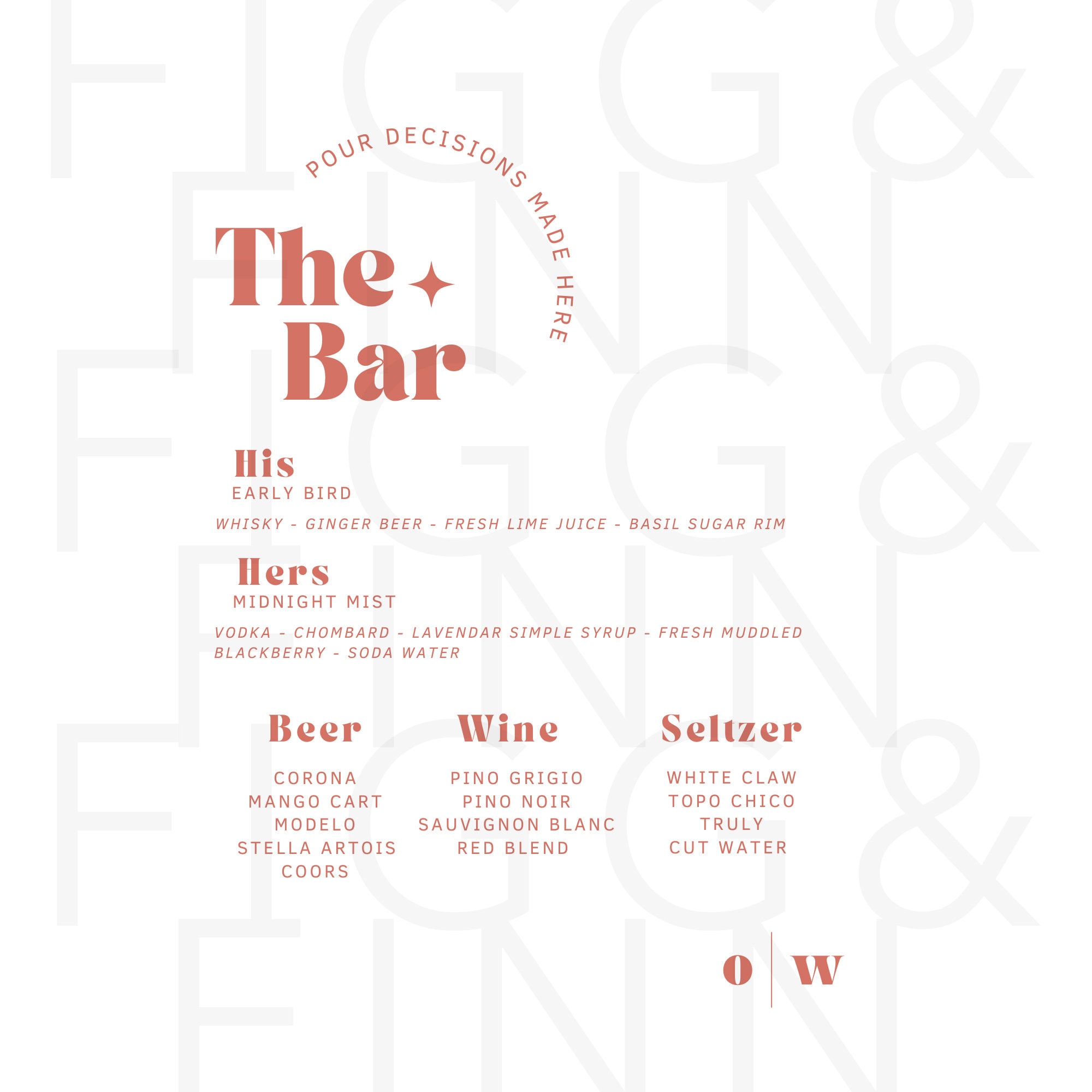 RETRO Bar Menu Bar Menu Drink Menu Custom Bar Menu Wedding Etsy