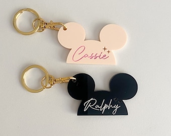 Mickey Mouse keychain, custom name keychain, Disneyland keychain, Disney keychain, custom keychain, Mickey Mouse, mini mouse, Disney decor