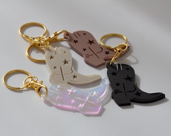 cowgirl boot keychain, cowboy boot, keychain, keychains, cowgirl boot, boot keychain, first rodeo, last rodeo, western, wild west