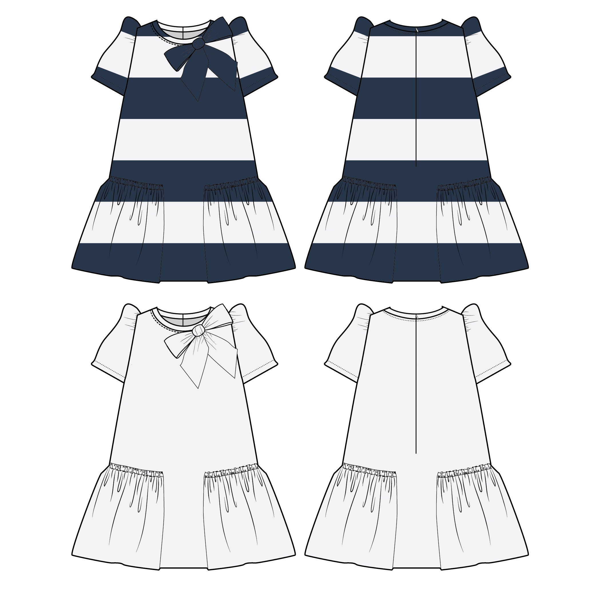 Amazon.com: New Look Easy Children's and Girls' Sun Dress Sewing Pattern  Kit, Code N6727, Sizes 3-4-5-6-7-8-10-12-14, Multicolor : Arts, Crafts &  Sewing