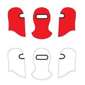 Balaclava Fashion Flat Templates