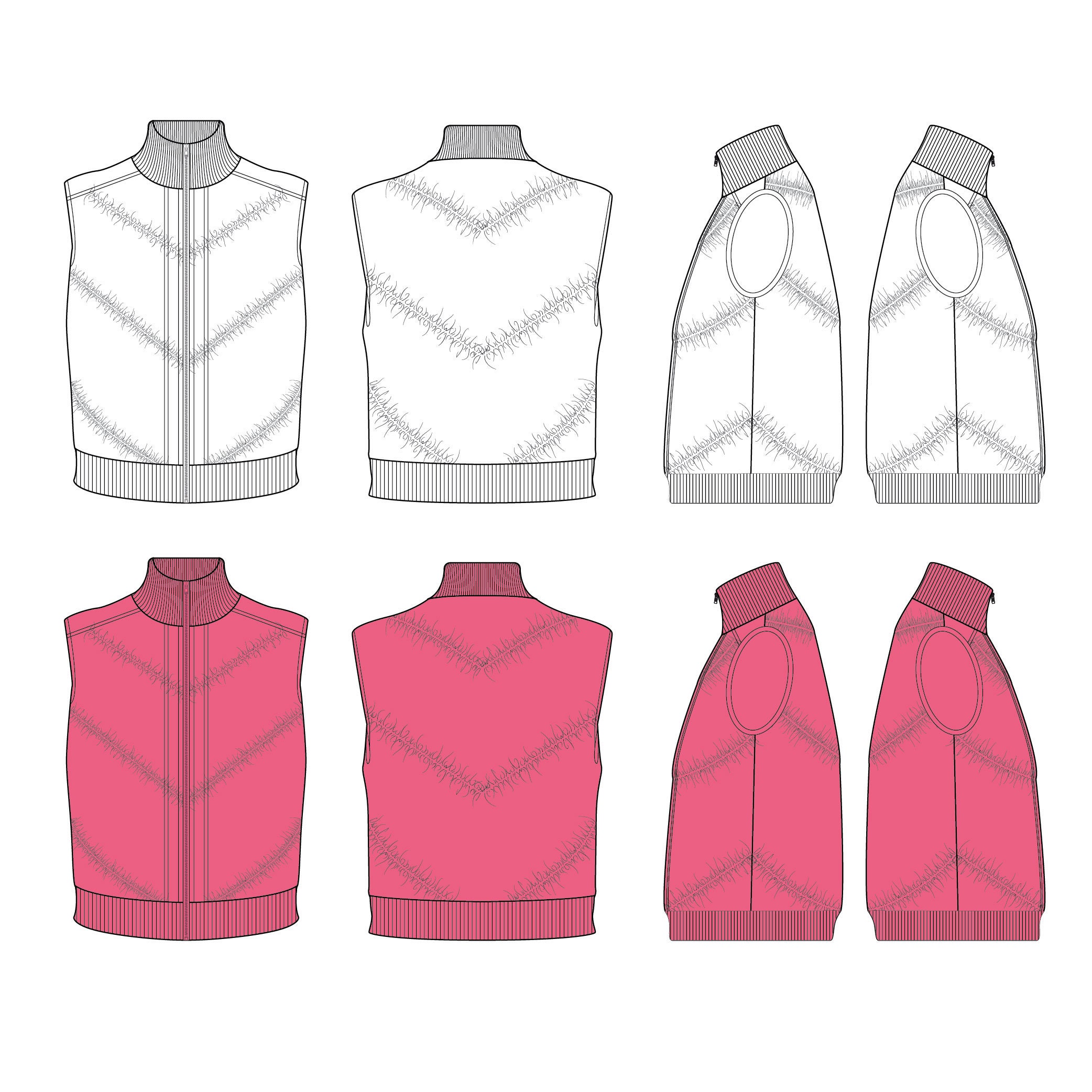 Premium Vector | Halter vest color style women tech pack technical drawing  flat sketch flat drawing vector illustrat