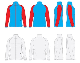 Swim Shorts Fashion Flat Templates / Technical Drawings / Fashion CAD ...