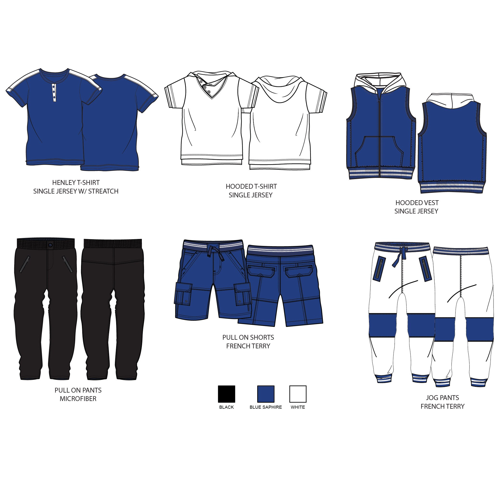 Mens Activewear Collection 3 / Technical Drawings / Fashion CAD Designs ...